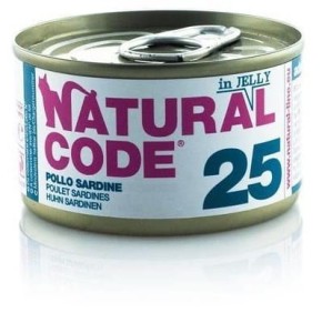 Natural Code Cat 25 Kurczak i Sardynki 85g, Miękka Galaretka!