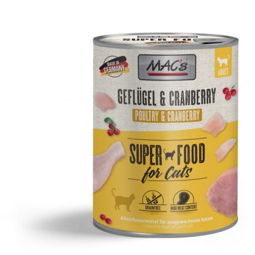 MAC's Cat Drób i Żurawina 800g, NOWA Szata Graficzna! 