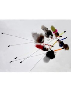 Diamond Pets Wędka Zabawka Myszka na Gumce, Model 2, Długość Patyczka ok. 50 cm, Polski Producent! Nowość!  