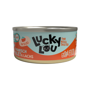 Lucky Lou Extrafood Tuńczyk i Łosoś w Bulionie 70g, Nowość!   