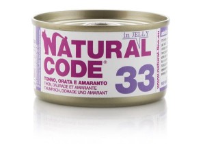 Natural Code Cat 33 Tuńczyk z Doradą i Jabłkiem w Miękkiej Galaretce! 85g