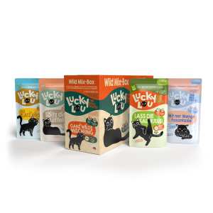 Lucky Lou Wild Mix Box 12 x 125 g, Nowość! Drób, Wołowina, Królik, Jeleń , Dzik i Bażant w Zestawie!