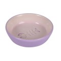 TRIXIE Miska Ceramiczna Dla Kota z Rysunkiem Ryby na Dnie 0,2l/12cm 