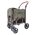 Ibiyaya Wózek Gentle Giant Pet Wagon, Kolor Army Green, Udźwig do 25 kg! Skórzana Rączka, Niezwykle Mocny i Wytrzymały Materiał i Szwy! Łatwo Składany do Niewielkich Rozmiarów! Nowość!