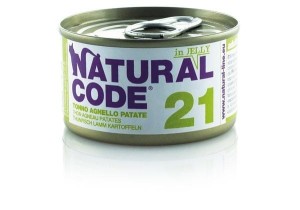 Natural Code Cat 21 Tuńczyk, Jagnięcina i Ziemniaki w Miękkiej Galarecie 85 g