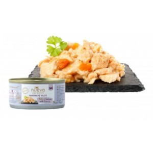 Nuevo Handmade Natural Filet z Łososia i Marchewka w Bulionie 70g, Nowość! 