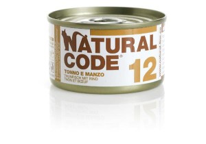 Natural Code Cat 12 Tuńczyk i wołowina 85 g, Miękka Galaretka!
