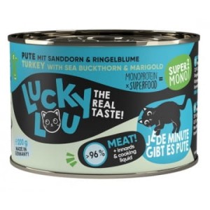 Lucky Lou SuperMono Czysty Indyk z Topinamburem i Rokitnikiem i Nagietkiem 200g, Nowość! Niemiecki Producent! 