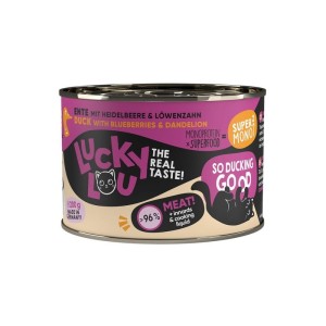 Lucky Lou SuperMono Czysta Kaczka z Topinamburem, Jagodami i Mniszkiem 200g, Nowość! Niemiecki Producent!  