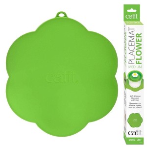 Catit Flower Placemat Podkładka Silikonowa w Kształcie Kwiatka, 30 cm, zielona