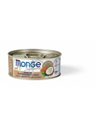 Monge Natural Supreme Adult Tuńczyk Atlantycki z Brązowym Ryżem i Kokosem w Sosie Własnym, Dodatek Prebiotyków Dla Zdrowych Jelit! Nowość!       