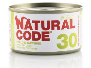 Natural Code Cat 30 Kurczak i Indyk 85 g, Miękka Galaretka! 