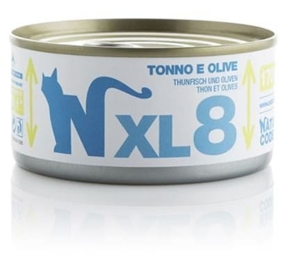 Natural Code Cat XL 08 Tuńczyk i Oliwki w Miękkiej Galaretce, 170 g, Nowość! 