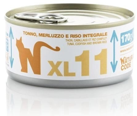 Natural Code Cat XL 11 Tuńczyk i Dorsz 170 g, Miękka Galaretka! Nowość! 