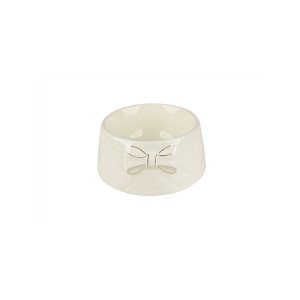 YARRO Miska Ceramiczna ze Złotą Kokardką 18 x 8,5 cm, Nowość! 