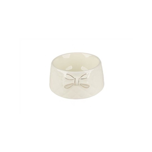 YARRO Miska Ceramiczna ze Złotą Kokardką 18 x 8,5 cm, Nowość! 