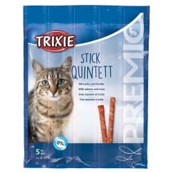 TRIXIE Premio Stick Quintett Miękkie Paluszki Łosoś i Pstrąg 5x5g, Nowość!  