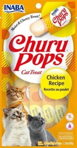 Inaba Cat Churu Pops Kurczak 4x15g, NOWOŚĆ! Miękki Soczysty Przysmak w Galaretce! Konsystencja Żelki! 1 tubka TYLKO 6,5 kcal! 