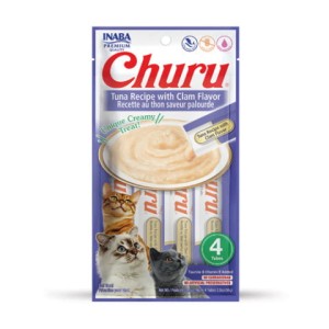 Inaba Churu Creamy Treat  Tuńczyk z Małżami 4x14g, Kremowy Przysmak!  1 Tubka to TYLKO 6kcal!  Nowość!  