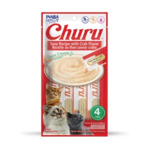Inaba Churu Creamy Treat  Tuńczyk z Krabami 4x14g, Kremowy Przysmak!  1 Tubka to TYLKO 6kcal!  Nowość!   