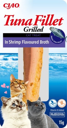 Inaba Cat Tuna Fillet, Grillowany Filet z Tuńczyka w Bulionie Z Krewetek 15g, Nowość!     