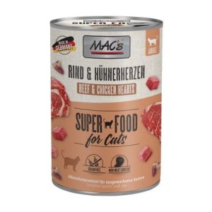 MAC's Cat Wołowina i Serca Drobiowe 400g