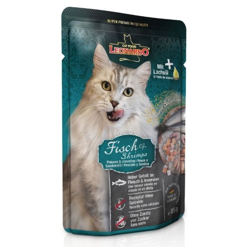 Leonardo Finest Selection Rybne Menu saszetka 85 g, Łosoś, Śledź i Krewetki!  Nowość!