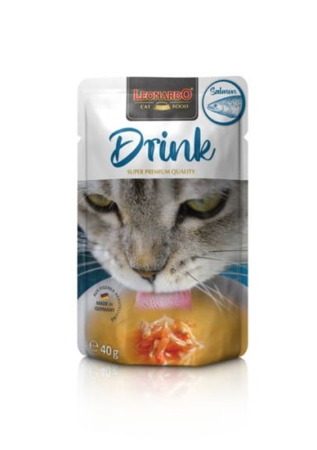 Leonardo Drink Napój z Mięsem Łososia 40g, Nowość! Dodatek Tauryny! 