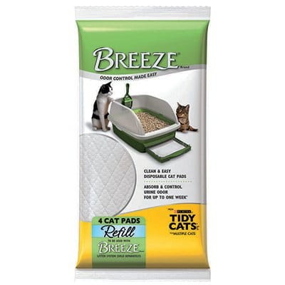 Purina Tidy Cats Breeze Zestaw Podkładów do Kuwety, 4szt/opakowanie, Nowość!