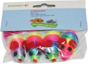 Yarro Zestaw 4 Myszek Tęczowych Nylonowych z Piórkiem, Nowość!