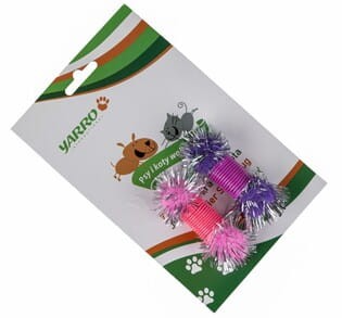 Yarro Zestaw 2 Sprężynek, Małe Pomponiki, Dzwonek i Piórka! Nowość! 