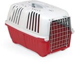 Yarro Transporter Plastikowy z Metalowymi Drzwiami Pratiko 3 35,5, x 58,5 x 40 cm, Udźwig do 12 kg, Kolor Czerwony!