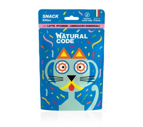 Natural Code Snack Kitten Przysmaki Mleczne Dla Kociąt 60g, Nowość! 