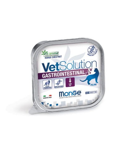 Monge VET Cat Gastrointestinal 100g, Zapobiega Upośledzeniu Wchłaniania z Jelit, Wyciąg z Kasztanowca Dla Ochrony Jelit, Ochrona Układu Odpornościowego! Nowość!