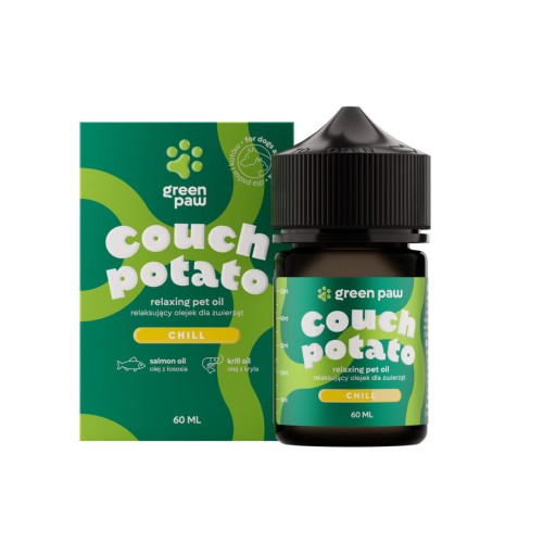 Green Paw Couch Potato Chill 60 ml, Eliminacja Stresu i Poprawa Samopoczucia, Olej z Łososia i Olej z Kryla w Składzie! Nowość!
