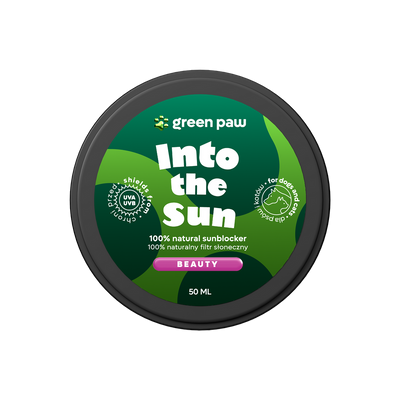 Green Into The Sun Beauty 50 ml, W 100% Naturalny Bloker Słoneczny! UVA/UVB! Nowość!