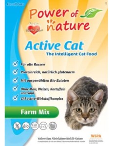 Power of Nature Active Cat Farm Mix Kurczak, Łosoś i Jagnięcina 6 kg, Bardzo Wysoka Zawartość Tauryny !  
