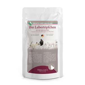 Herrmann's CZYSTE MIĘSO Bio Wątróbka z Kurczaka  z Babką Płesznik 100g! Monobiałkowe Uzupełnienie! Usprawnienie Pracy Jelit! Doskonały Dodatek W Przypadku Zaparć!
