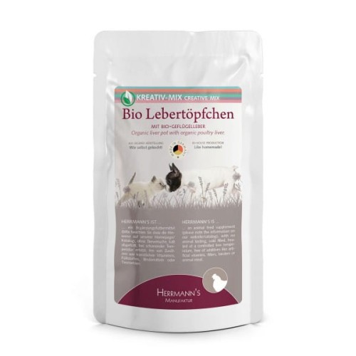 Herrmann's CZYSTE MIĘSO Bio Wątróbka z Kurczaka  z Babką Płesznik 100g! Monobiałkowe Uzupełnienie! Usprawnienie Pracy Jelit! Doskonały Dodatek W Przypadku Zaparć!
