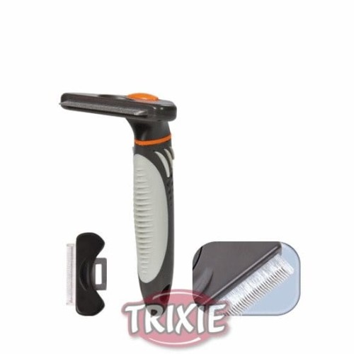 Trixie Zgrzebło Carding 7x15 cm, Ostrze 51 mm, Usuwa Martwą Sierść i Podszerstek! Nowość! 