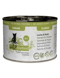 Catz Finefood Classic Senior No. 05 Łosoś i Kurczak 200g, Receptura Dopasowana Do Potrzeb Starszych Kotów! Nowość! 