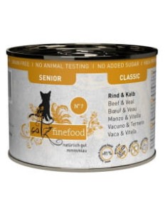 Catz Finefood Classic Senior No. 07 Wołowina i Cielęcina 200g, Receptura Dopasowana Do Potrzeb Starszych Kotów! Nowość!  