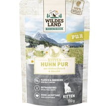 Wildes Land PUR KITTEN Czysty Kurczak z Olejem Krokoszowym 100 g, Monobiałkowy!Nowość!    