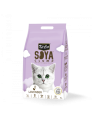 Kit Cat Soya Clump Lavender 3,8 l/2,5 kg, Żwirek Sojowy Zbrylający Pellet z Możliwością Wyrzucania Do Toalety! Delikatny Dla Kocich Łapek i Kolorowy! Zapach Lawendy! Kształt Zapobiega Wynoszeniu Żwirku z Kuwety! Nowość!  