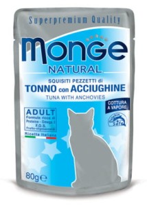 Monge Natural Tuńczyk z anchois w galarecie saszetka 80 g