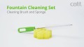 Catit Zestaw Do Mycia Fontann i Poideł Dla Kotów! Gąbka i Precyzyjna Szczoteczka! Nowość!