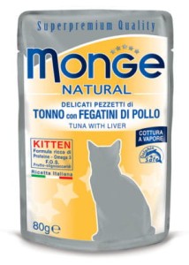 Monge Natural Kitten Tuńczyk z Wątróbkami Drobiowymi 80 g