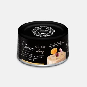 Pettric Cherie Healthy Living Series Mousse Delikatny Mus z Kurczaka z Dynią 80g, Kompletny i Zbilansowany! Nowość!