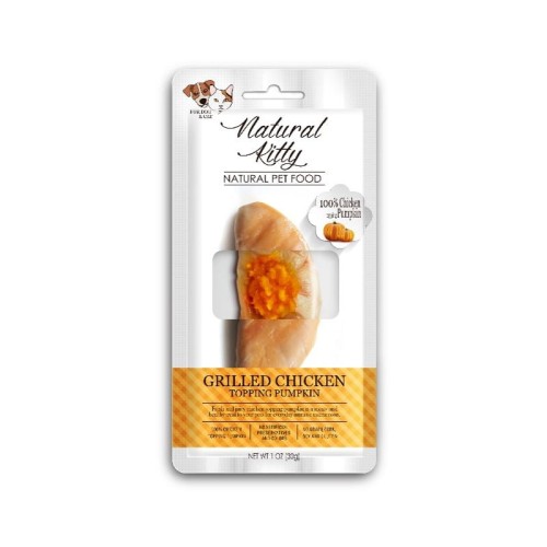 Pettric Natural Kitty Steamed Chicken Filet z kurczaka z Polewą z Dyni Gotowany Na Parze 30 g, Nowość! 