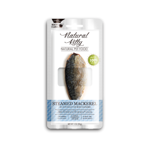 Pettric Natural Kitty Steamed Mackerel Czysty Filet z Makreli Gotowany Na Parze 30 g, Nowość!  